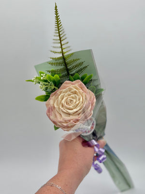 Light Pink & Ivory Rose Single