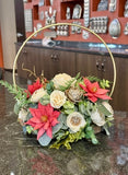 LIGHTED HOLIDAY HOOP CENTERPIECE