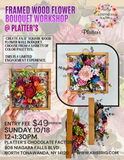 FRAMED FLOWER BOUQUET @ PLATTER’S
