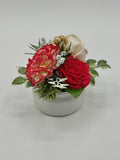 Christmas Carnation Mini Bouquet Magnetic Topper & Candle