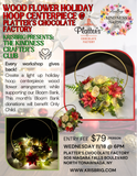 LIGHTED HOLIDAY HOOP CENTERPIECE, 11/18 @6PM PLATTER’S