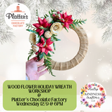 HOLIDAY BURLAP WREATH WORKSHOP @ PLATTER’S