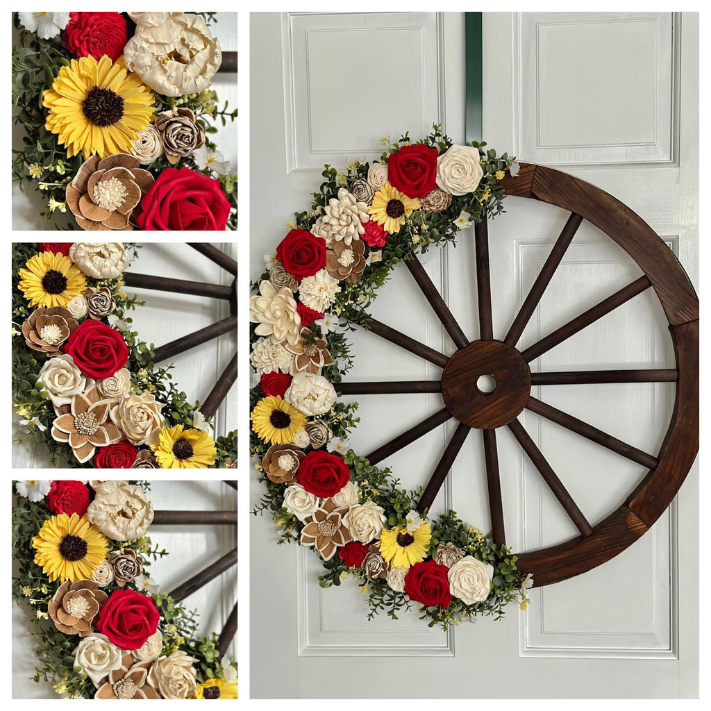 Rose & Sunflower 22” Wheel (PICK UP ONLY)