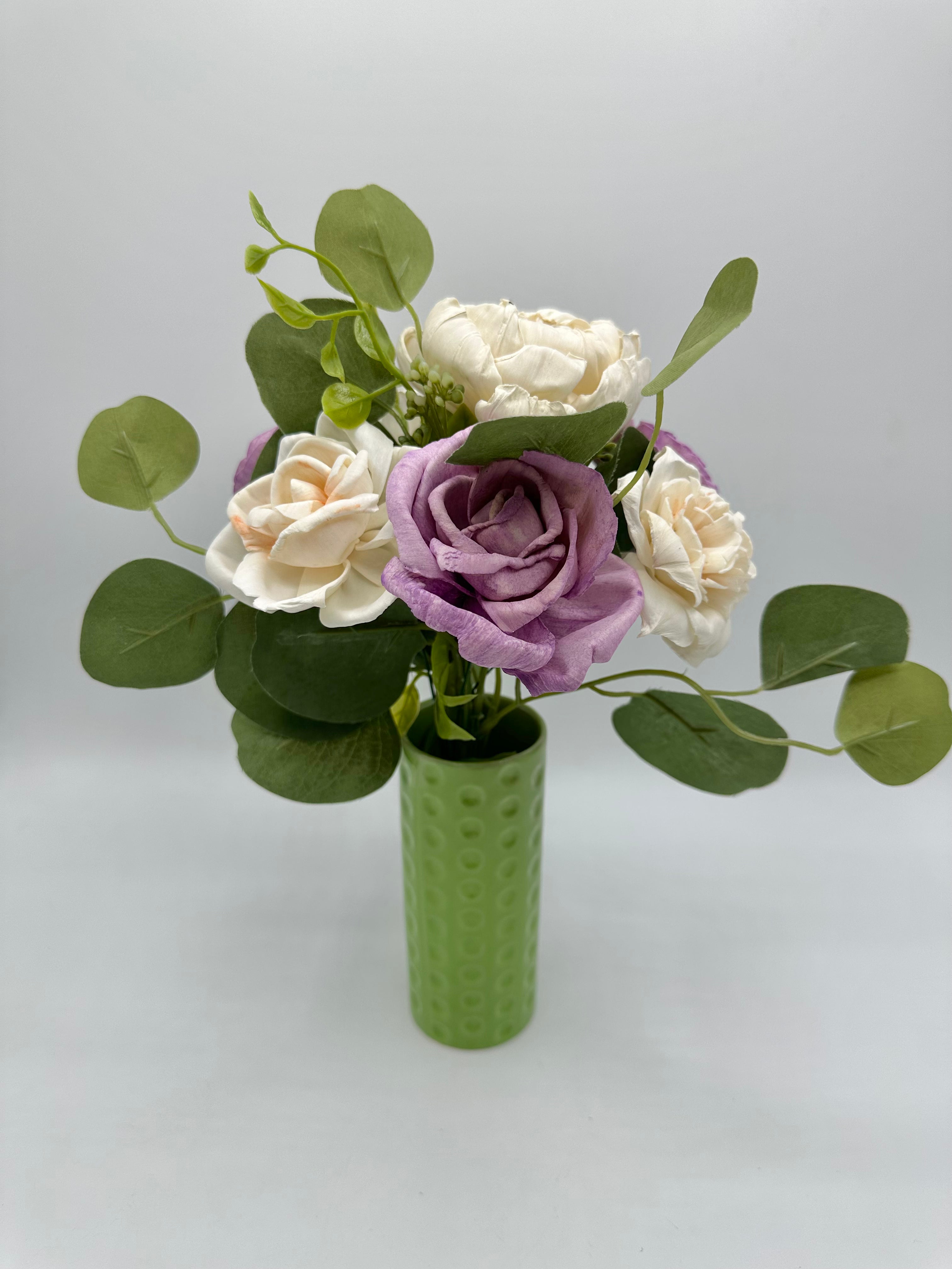 Bouquet in Green Vase